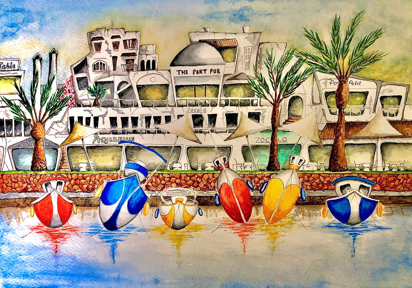 Port Pub Cala D'Or - canvas print