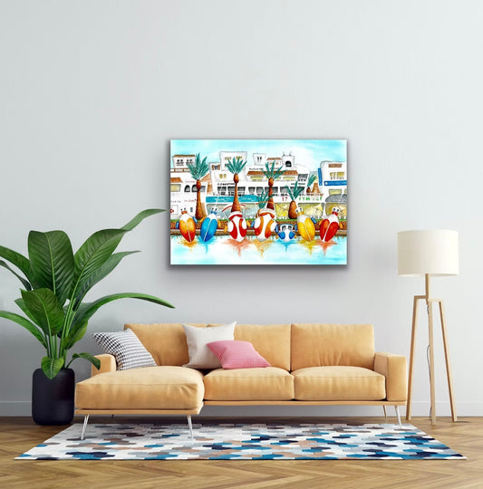 Waves Bar, Cala D'Or - canvas print