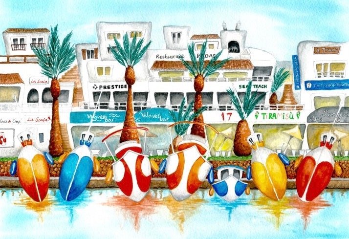 Waves Bar, Cala D'Or - canvas print