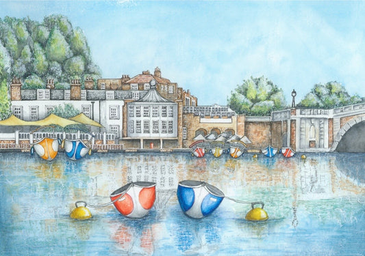 River Thames at Hampton Court - Limited Edition Giclee Print