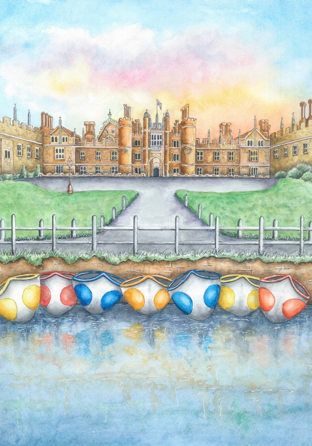 Hampton Court Palace - Limited Edition Giclee Print